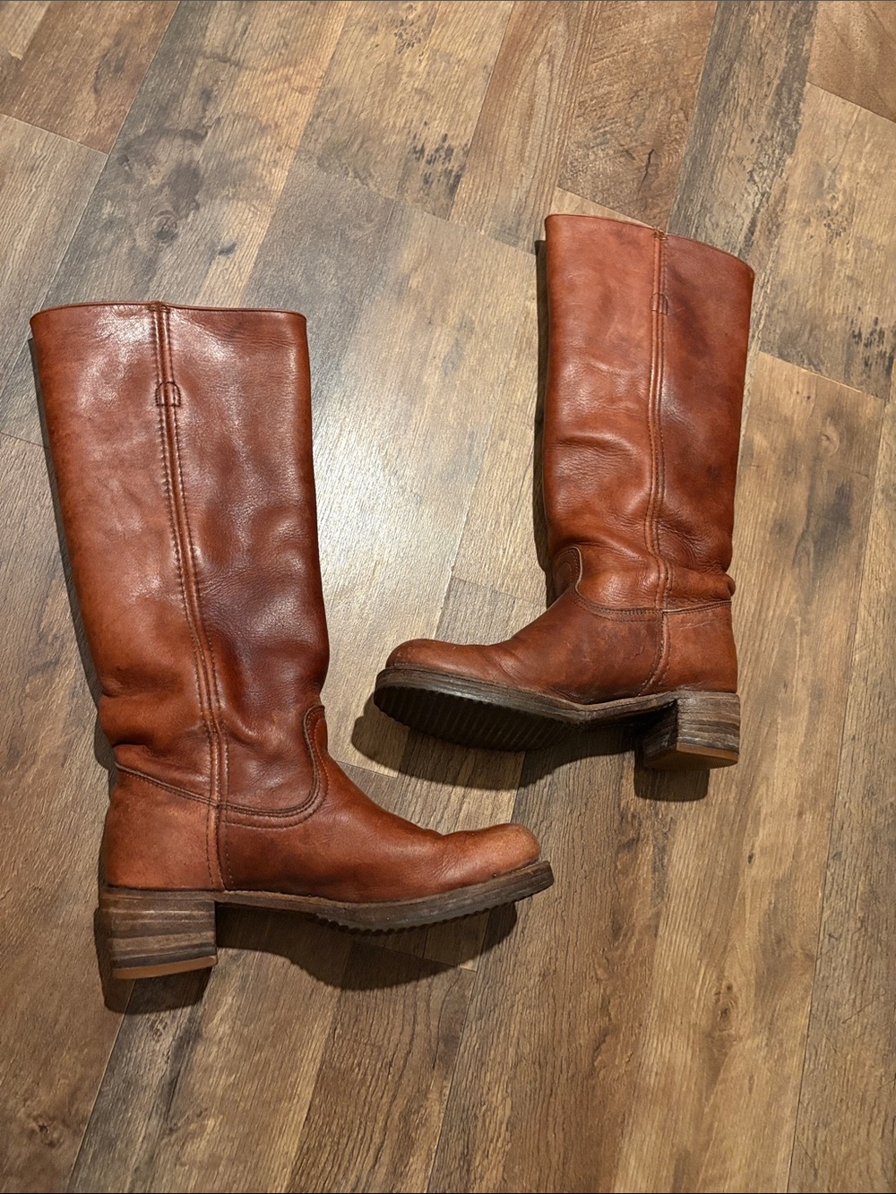 Frye Brown Leather Knee-High Boots - Picture 14 of 16